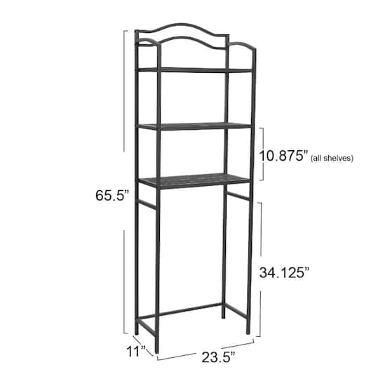Household Essentials 3-Tier Metal Over the Toilet Shelf